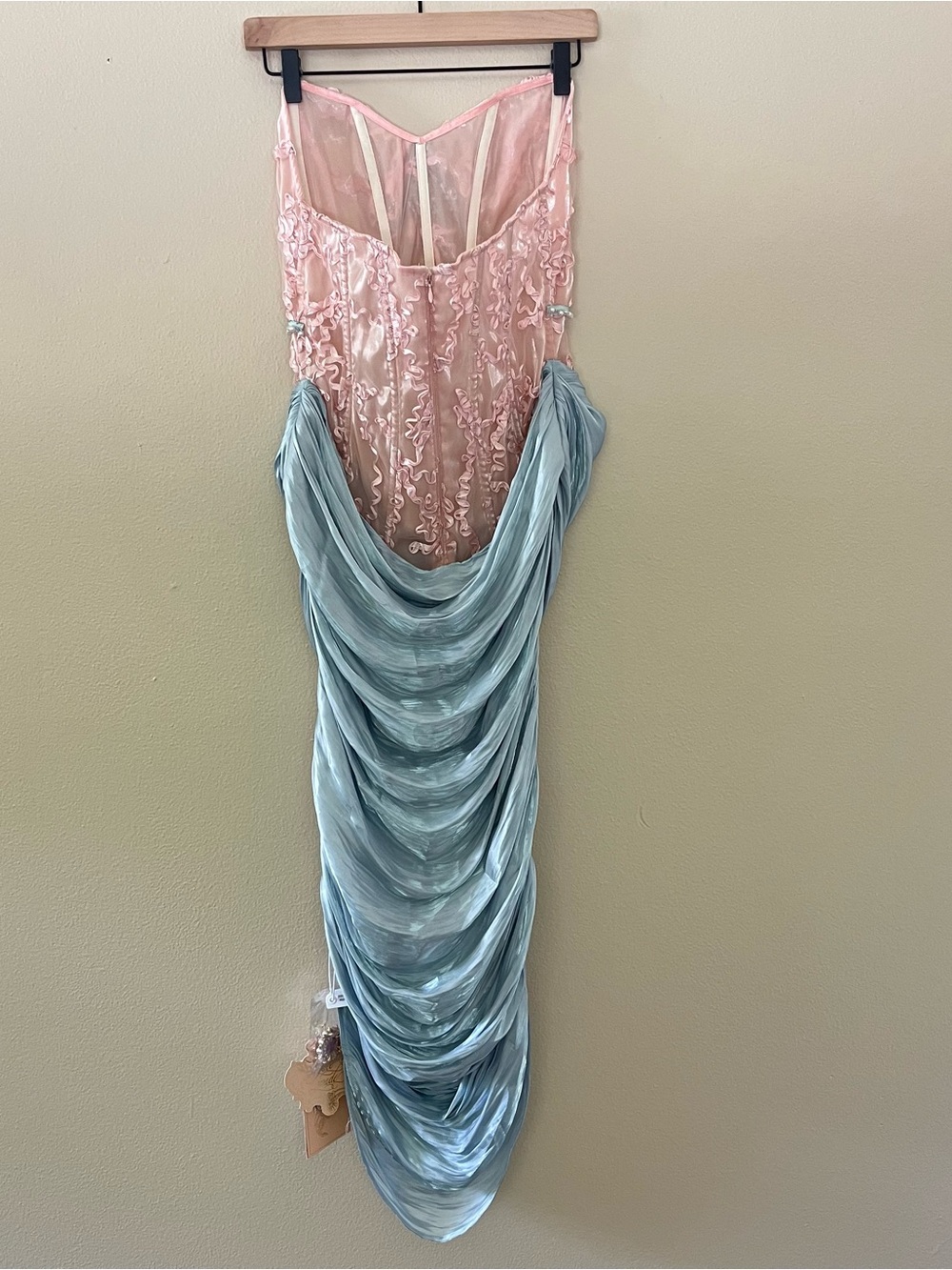 Lacemade pearl blossom Evening Dress corset mermaid princess whimsical sexy prom - Picture 13 of 14